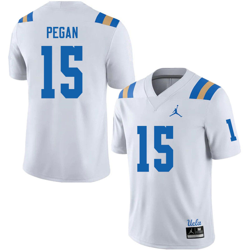 Jordan Brand Men #15 Braden Pegan UCLA Bruins College Football Jerseys Sale-White